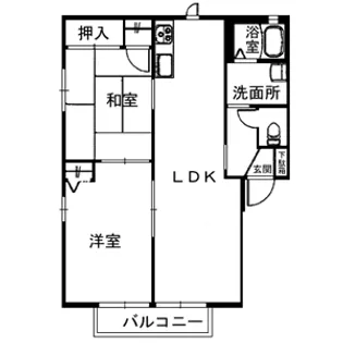 クレール高松【1階】の間取り