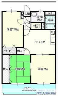 リーフライツ【205号室号室】の間取り