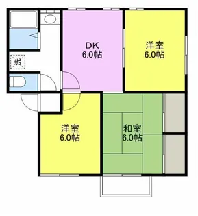 グラスガーデンB【2階】の間取り