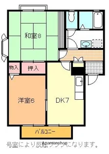 メナージュ A・B棟【B201号室】の間取り