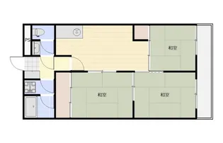 香川県東かがわ市三本松【マンション】の間取り