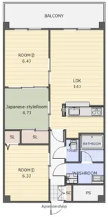 ヴィクトリア・ソラーレ【2階】の間取り
