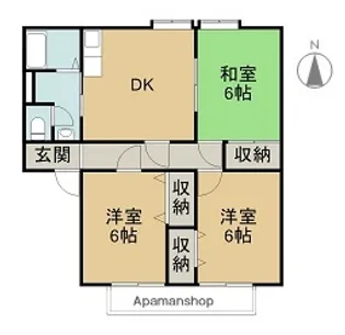 サンガーデンスターA棟【1階】の間取り