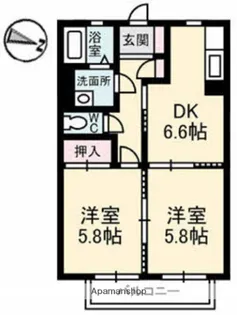 シャーメゾンMB.庄内【1階】の間取り
