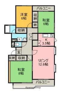 プレジールB棟【2階】の間取り