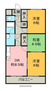 ファミール徳常【2階】の間取り