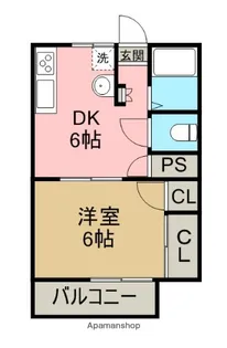 ウエストハイツ S【1階】の間取り