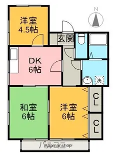 八幡ハイツ【2階】の間取り
