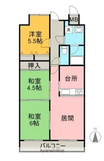 エアーズ港町【6階】の間取り