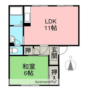 メゾントレビⅠ【2階】の間取り