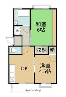 ベルデハイツ【1階】の間取り