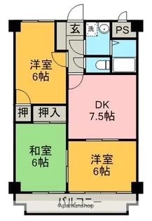 ヴェルヌーヴF・M【2階】の間取り