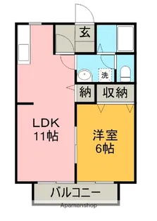 ベリィー・ブラッサム【2階】の間取り