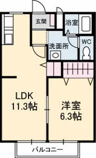 ソレジオKAWAKAMI【2階】の間取り