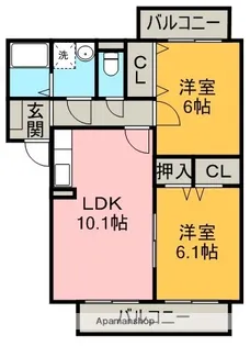 マリベール八幡【2階】の間取り