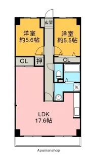 スカール新居浜【6階】の間取り