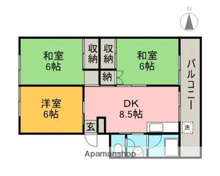 3DKの間取り画像