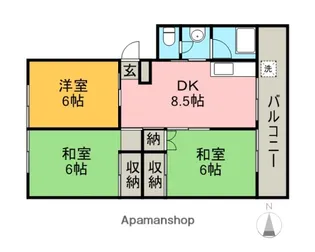 3DKの間取り画像