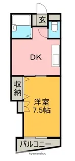 アーバンヴィラ松神子【1階】の間取り