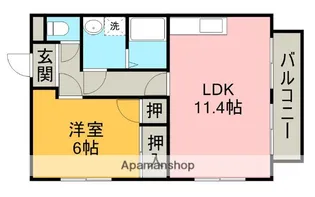 コーポラスカメリア【1階】の間取り