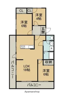 コルディアーレ【4階】の間取り