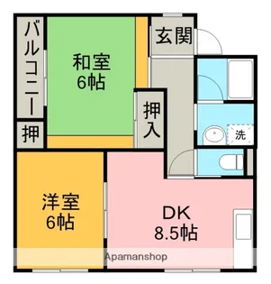 ソミュール・アン【2階】の間取り