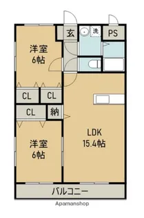 マリベールシラキ【2階】の間取り