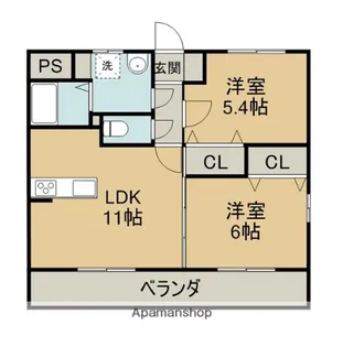 サンパティーク・2【2階】の間取り