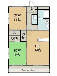 フィネス八幡【1階】の間取り
