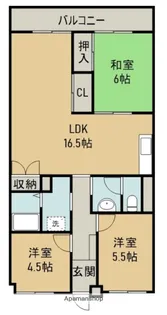 アサヒパレス庄内【2階】の間取り
