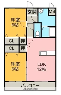 コーンハイツⅡ【1階】の間取り