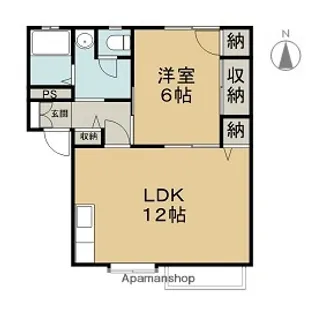 フレグランス土橋【1階】の間取り