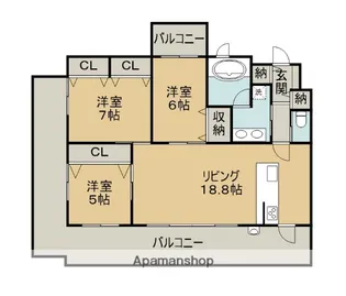 ヴァレーレ一宮【8階】の間取り