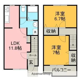 メゾン・ド・コリーヌ【1階】の間取り