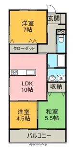 松坂マンション【3階】の間取り