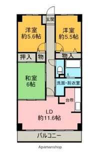 スカール新居浜【4階】の間取り
