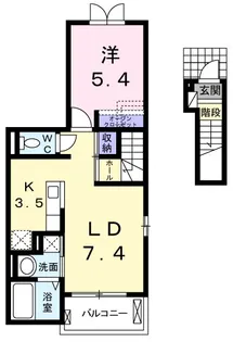 サンリットKⅡ【2階】の間取り