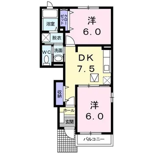サンリット・オアシスB【1階】の間取り