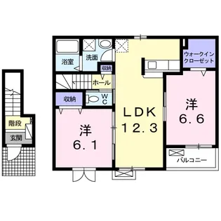 カーサ ディ ファーロ【2階】の間取り