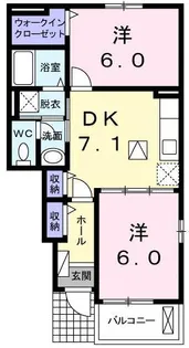 ベール ペイサージュ【1階】の間取り