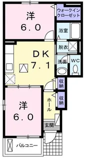 ベール ペイサージュ【1階】の間取り