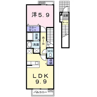 ソレイユ・アミュー北館【2階】の間取り