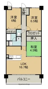 アルファスマート星越【5階】の間取り