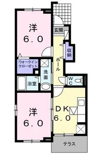 ジュネス・SOGO C【1階】の間取り
