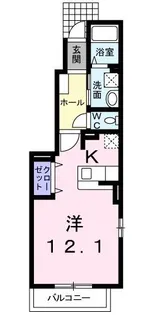 中村ハイツ ミレ【1階】の間取り