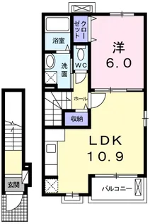 フラン・ミュール【2階】の間取り