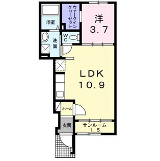 フラン・ミュール【1階】の間取り