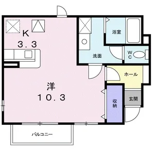 アルカンシェル庄内Ⅰ【1階】の間取り