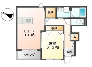リバティハイツ【101号室】の間取り