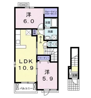 アルカディア PART1【2階】の間取り